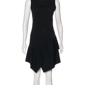 Alaia black dress with asymmetrical hem